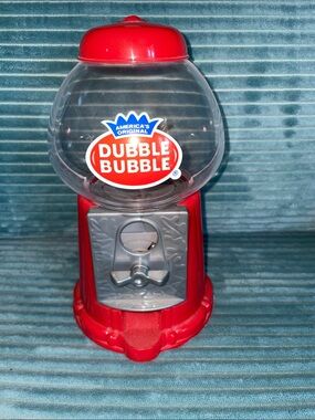 Dubble Bubble 8 1/2” Plastic Gumball Machine Candy Dispenser